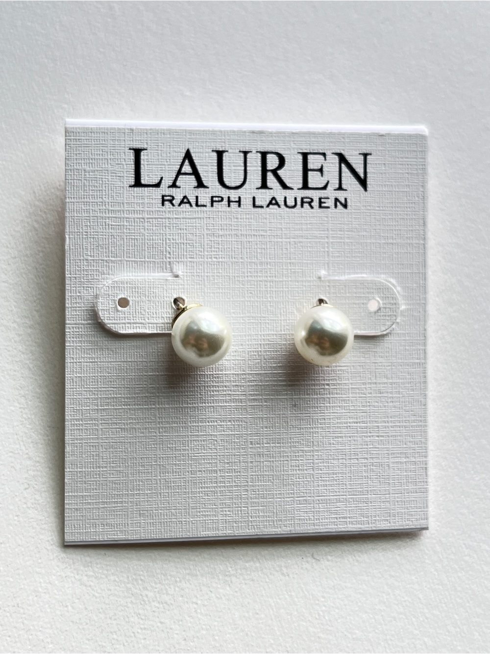 Lauren Ralph Lauren Pearl Stud Earrings - White Pearlescent